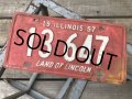 50s Vintage American License Number Plate 1957 13 647 (B813) 