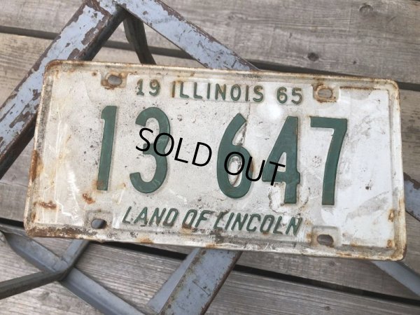 画像1: 60s Vintage American License Number Plate 1965 13 647 (B809) 