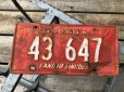 画像1: 60s Vintage American License Number Plate 1961 43 647 (B791)  (1)