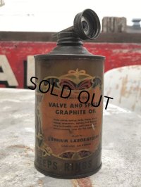 Antique Handy Oiler Lead Top Can GRAPHITE OIL  (B821)