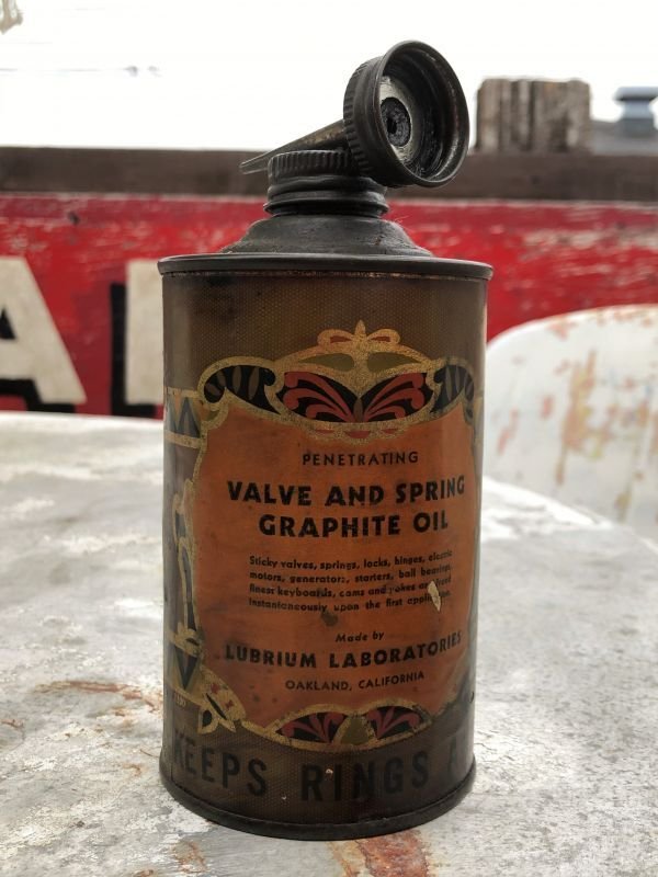 画像1: Antique Handy Oiler Lead Top Can GRAPHITE OIL  (B821)