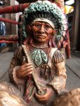 画像8: 70s Vintage Native American Indian Statue 24cm (B823)