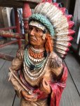 画像11: 70s Vintage Native American Indian Statue 40cm (B824)
