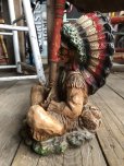 画像5: 70s Vintage Native American Indian Statue 24cm (B823)