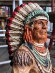 画像12: 70s Vintage Native American Indian Statue 40cm (B824)