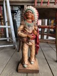 画像2: 70s Vintage Native American Indian Statue 40cm (B824) (2)
