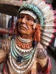 画像13: 70s Vintage Native American Indian Statue 40cm (B824)