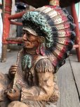 画像10: 70s Vintage Native American Indian Statue 24cm (B823)