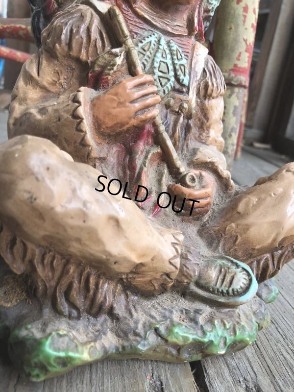 画像11: 70s Vintage Native American Indian Statue 24cm (B823)
