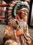 画像7: 70s Vintage Native American Indian Statue 24cm (B823)