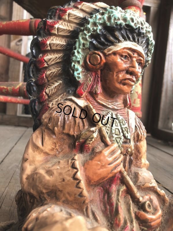 画像7: 70s Vintage Native American Indian Statue 24cm (B823)