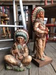 画像1: 70s Vintage Native American Indian Statue 24cm (B823) (1)