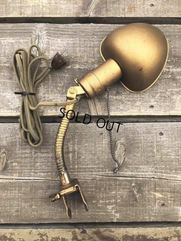 画像7: Vintage Industrial Gooseneck Clamp On Lamp (B826)