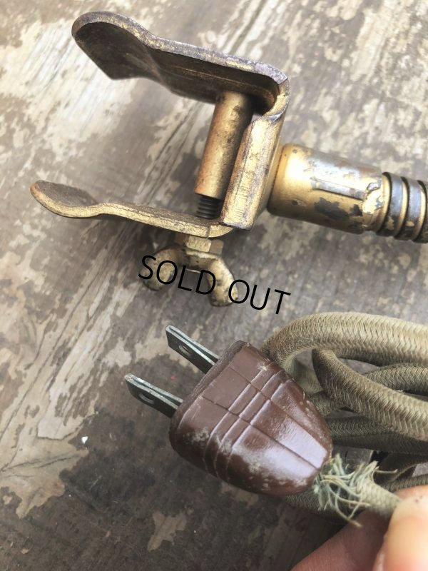 画像3: Vintage Industrial Gooseneck Clamp On Lamp (B826)