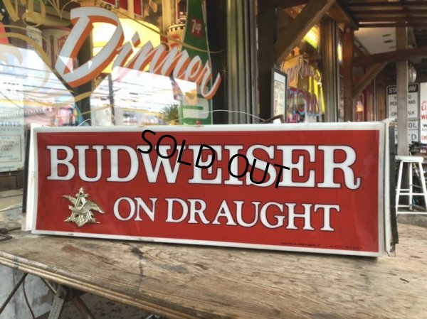 画像1: Vintage BUDWEISER ON DRAUGHT Lighted Sign (B827)