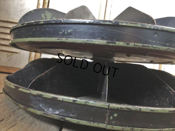 画像12: Vintage Industrial 2 Tier Hardware Store Display  Rotating Parts Bin (B836)