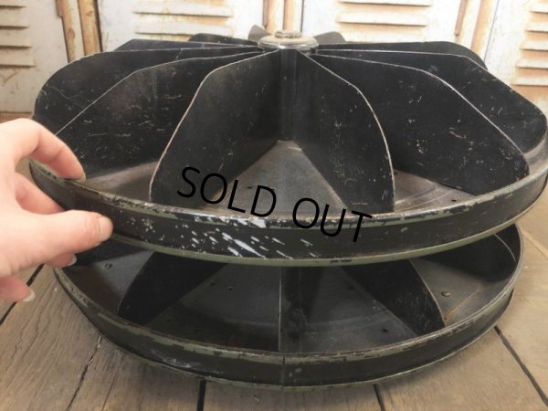 画像13: Vintage Industrial 2 Tier Hardware Store Display  Rotating Parts Bin (B836)