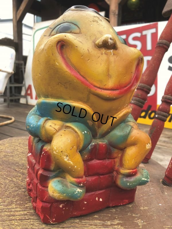 画像3: Vintage Carnival Prize Chalkware Humpty Dumpty Coin Bank (B862)