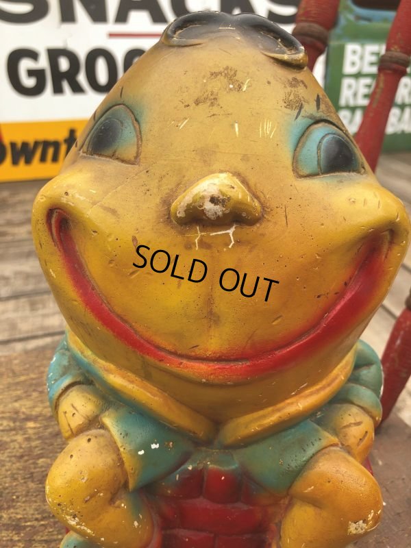 画像11: Vintage Carnival Prize Chalkware Humpty Dumpty Coin Bank (B862)