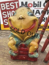 Vintage Carnival Prize Chalkware Humpty Dumpty Coin Bank (B862)