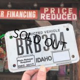 Vintage Motorcycle & Trailer License Plate BRB304 (B878) 