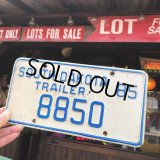 Vintage Motorcycle & Trailer License Plate 8850 (B873) 