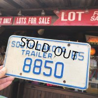 Vintage Motorcycle & Trailer License Plate 8850 (B873) 