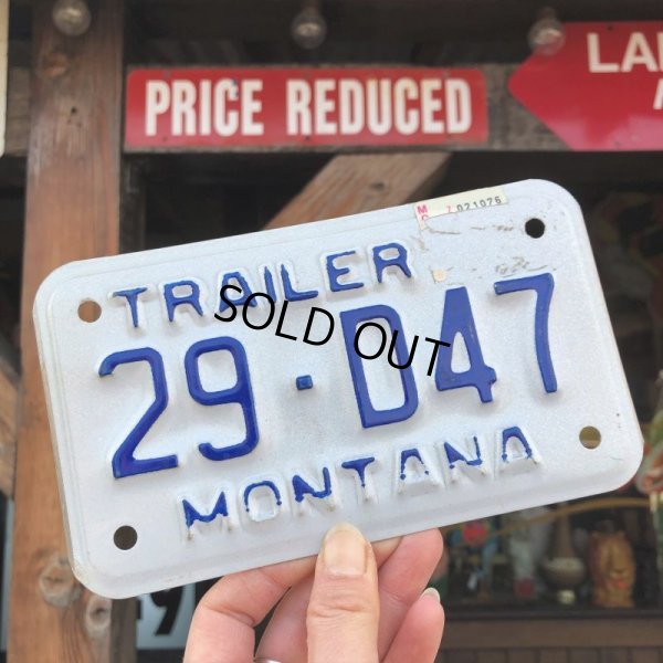 画像1: Vintage Motorcycle & Trailer License Plate 29-D47 (B866) 