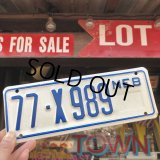 Vintage Motorcycle & Trailer License Plate 77-X989 (B869) 