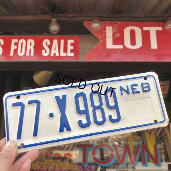 画像1: Vintage Motorcycle & Trailer License Plate 77-X989 (B869) 