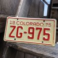 画像2: 70s Vintage Motorcycle & Trailer License Plate ZG-975 (B876)  (2)