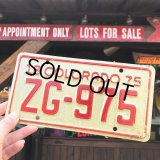 70s Vintage Motorcycle & Trailer License Plate ZG-975 (B876) 