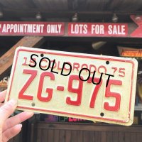 70s Vintage Motorcycle & Trailer License Plate ZG-975 (B876) 