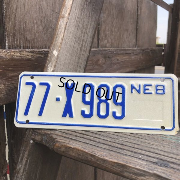 画像2: Vintage Motorcycle & Trailer License Plate 77-X989 (B869) 