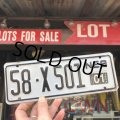 Vintage Motorcycle & Trailer License Plate 58-X501 (B870) 