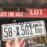 Vintage Motorcycle & Trailer License Plate 58-X501 (B870) 