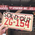 70s Vintage Motorcycle & Trailer License Plate ZG-154 (B877) 