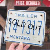 70s Vintage Motorcycle & Trailer License Plate 14-1317  (B864) 
