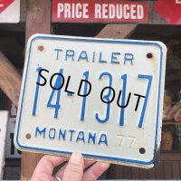 70s Vintage Motorcycle & Trailer License Plate 14-1317  (B864) 