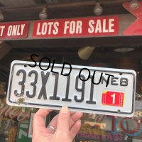 Vintage Motorcycle & Trailer License Plate 33X1191 (B871) 