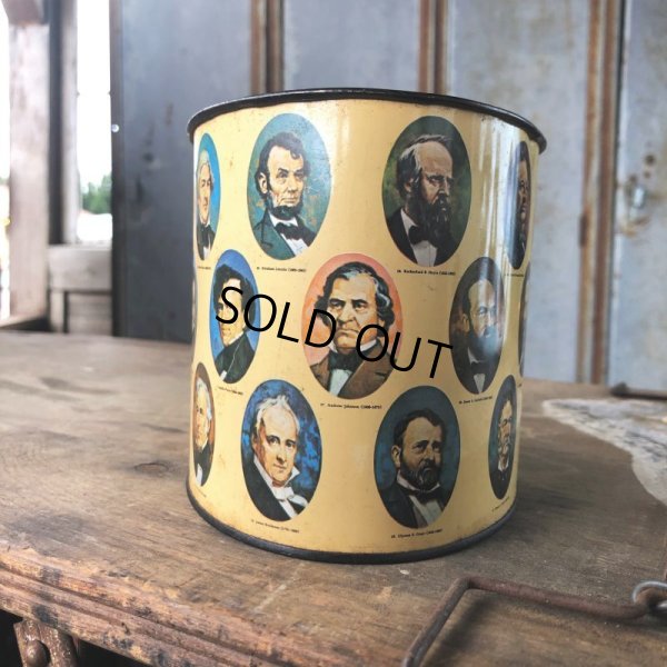 画像3: Vintage U.S PRESIDENTS Desk Trash Tin Can (B817) 