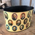 画像2: Vintage U.S PRESIDENTS Desk Trash Tin Can (B817)  (2)