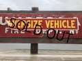 Vintage Oversize Vehicle Cloth Banner Sign (B820) 