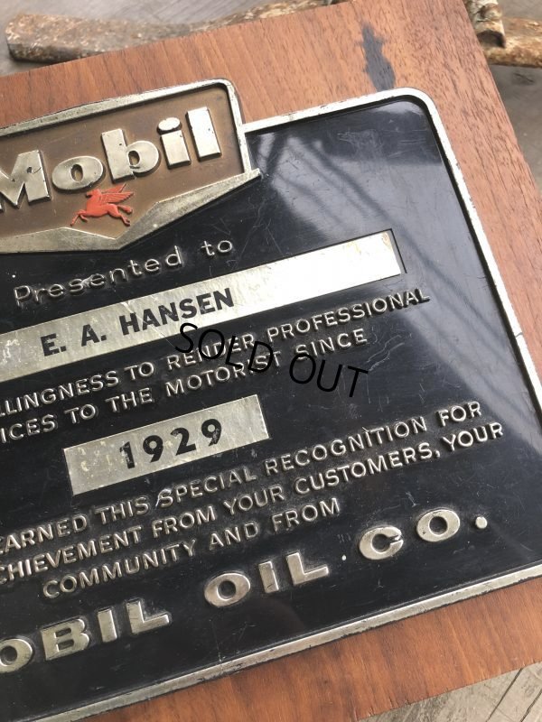 画像4: Vintage Mobil Gas Service Station Sales Award Plaque (B823)