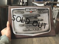 Vintage Mobil Gas Service Station Sales Award Plaque (B825)