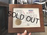 Vintage Mobil Gas Service Station Sales Award Plaque (B824)