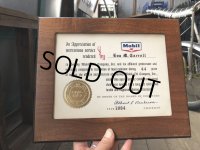Vintage Mobil Gas Service Station Sales Award Plaque (B824)