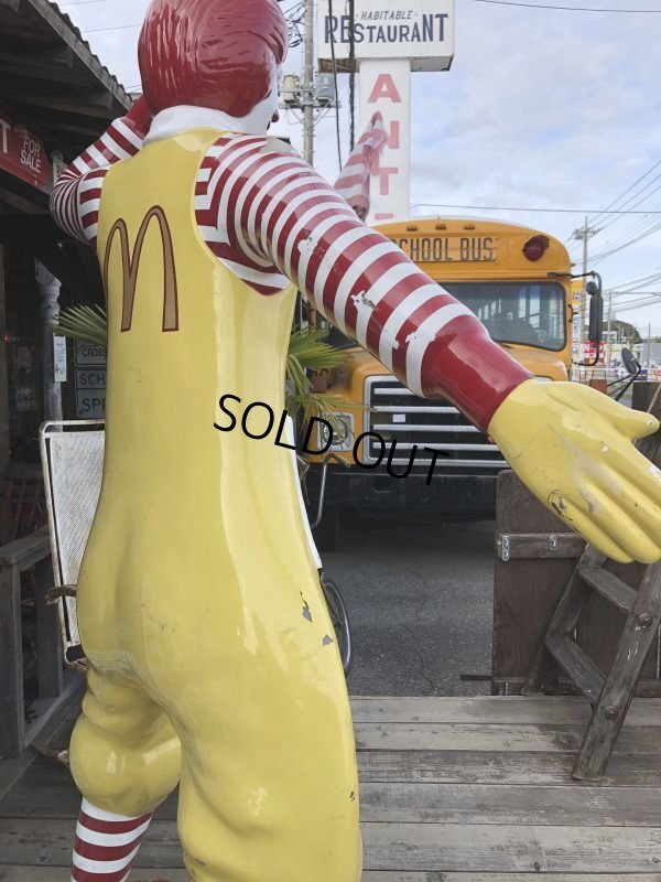 画像14: Vintage Ronald McDonald Store Display Life Size Statue  (B830)