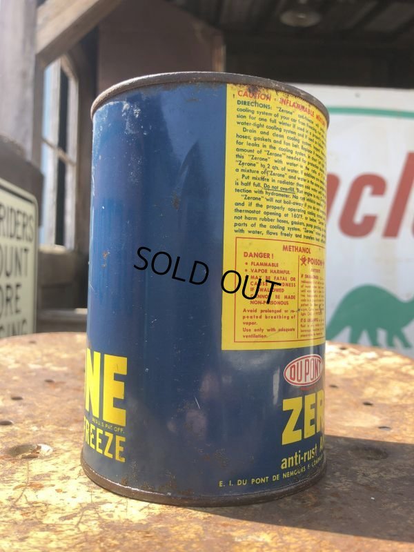 画像2: Vintage DUPONT ZERONE ANTI-FREEZE Quart Oil can (B841)