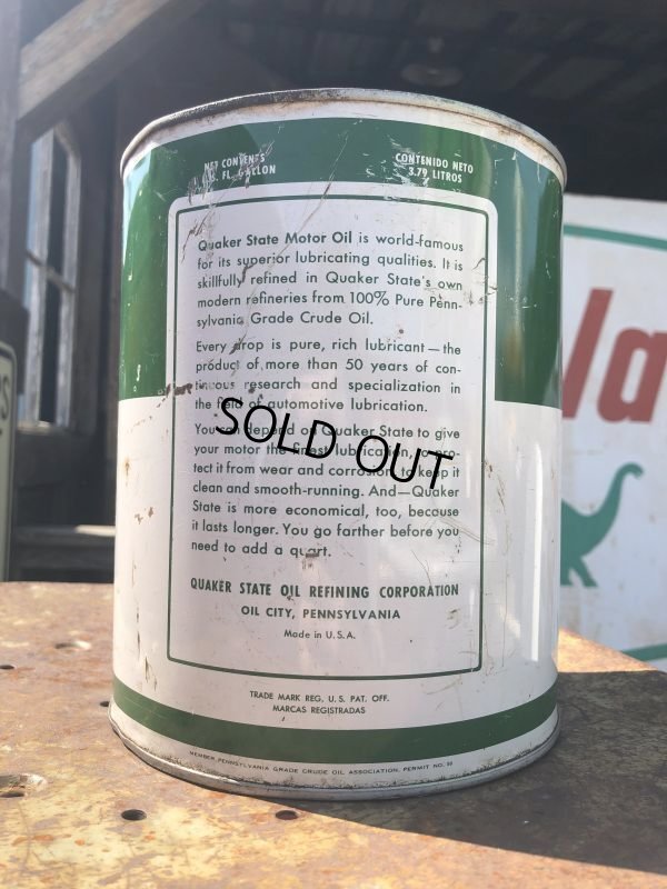 画像3: Vintage QUAKER STATE Motor Oil 1GAL Can (B844)
